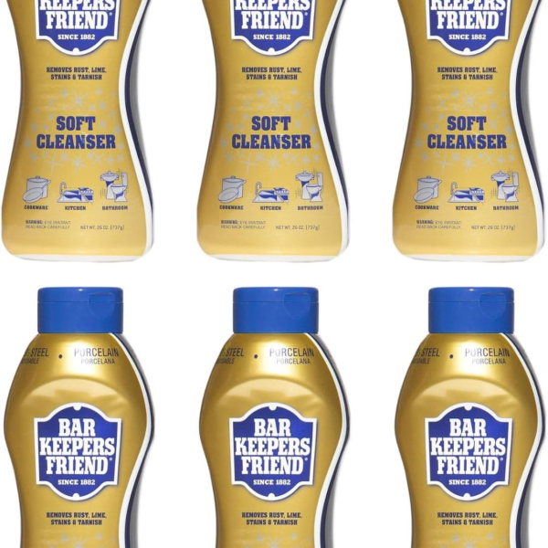 Bar Keeper Freind Soft Cleanser 26 oz (Pack of 6), Multi-Purpose Cleaner & Rust Stain Remover